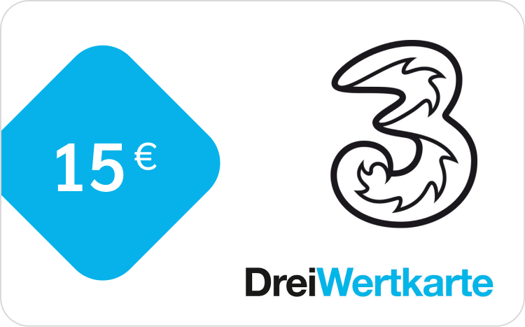 Drei Wertkarte 15 €