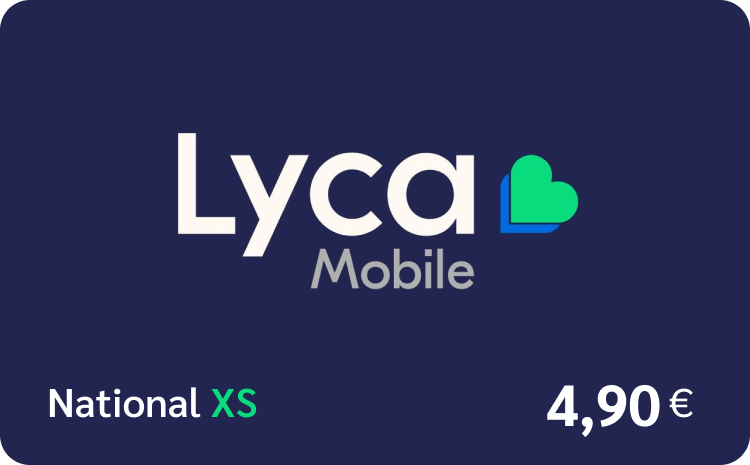 Lycamobile National XS 4,90 €