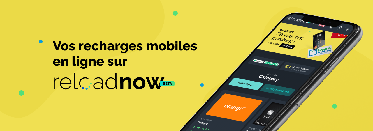 Vos recharges mobiles en ligne avec ReloadNow