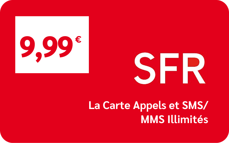 SFR La Carte Appels et SMS/MMS Illimités